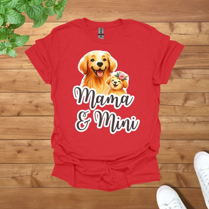 Mama & Mini Golden Retriever Dog Golden Team Unisex Adult T-Shirt