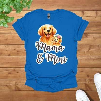 Mama & Mini Golden Retriever Dog Golden Team Unisex Adult T-Shirt