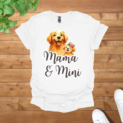 Mama & Mini Golden Retriever Dog Golden Team Unisex Adult T-Shirt